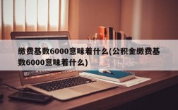 缴费基数6000意味着什么(公积金缴费基数6000意味着什么)