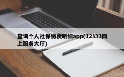 查询个人社保缴费明细app(12333网上服务大厅)